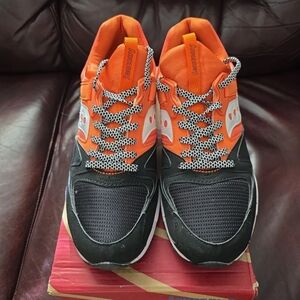 Saucony Black and Orange Sneakers
